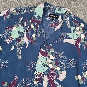Bonobos‎ 2XL Floral Print Short Sleeve Button Down Shirt Menswear Performance